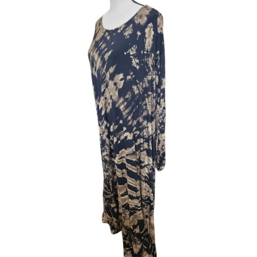 Sacred Threads Tie-Dye Boho Dress Maxi One Size Rayon Hangs Well Thailand